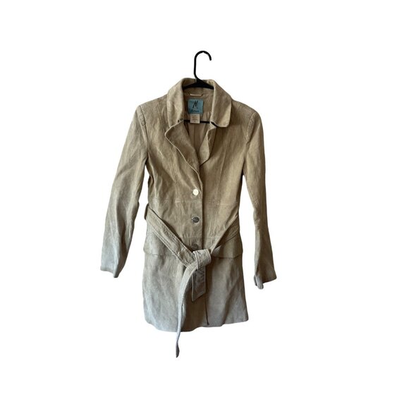 Marciano Leather Size 8 Jacket Y2K Light Green - Picture 1 of 4